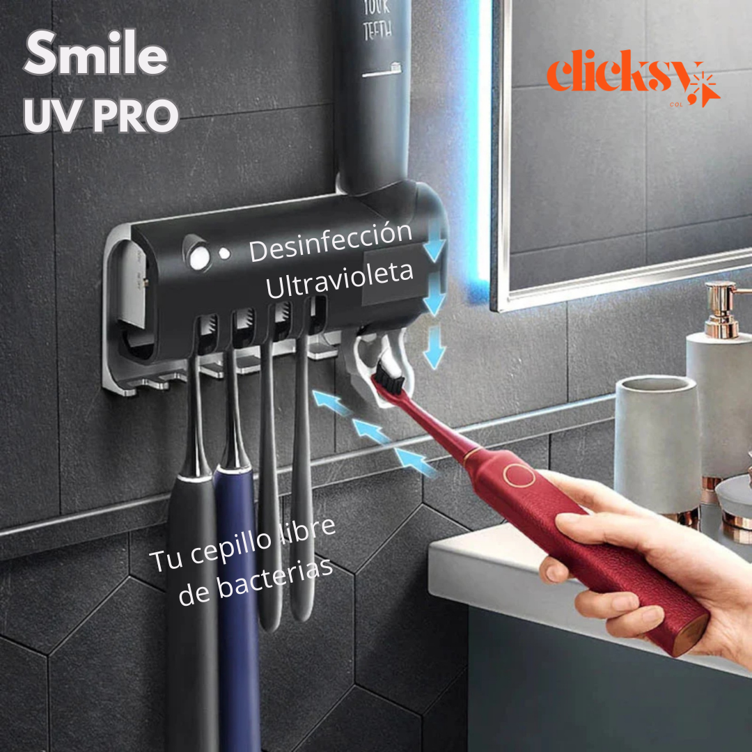 Smile UV Pro / Esterilizador UV de cepillos con dispensador de crema